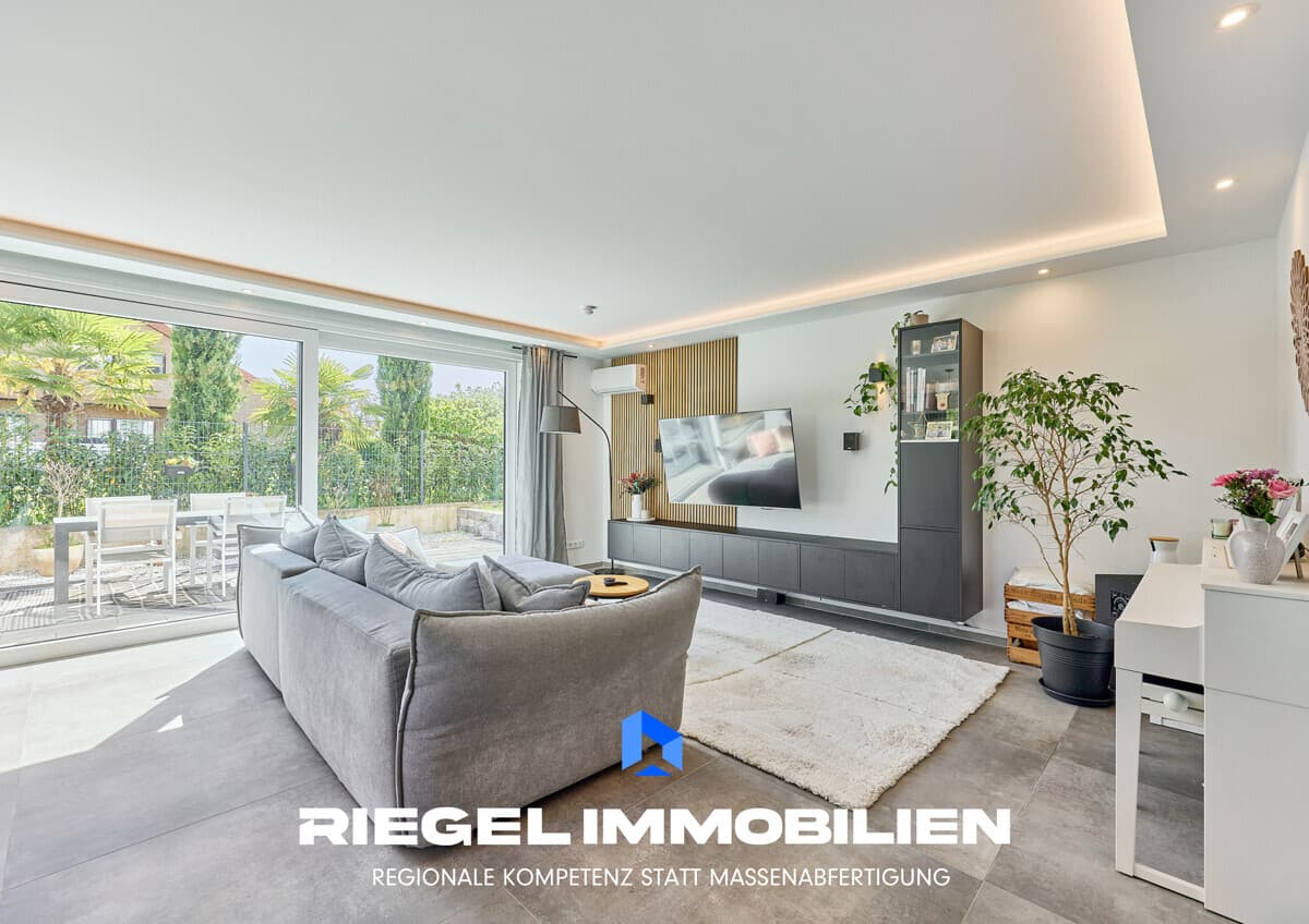 Stilvolle barrierefreie Erdgeschosswohnung (Bj. 2020) mit Terrasse und Garten, Römerberg Heiligenstein